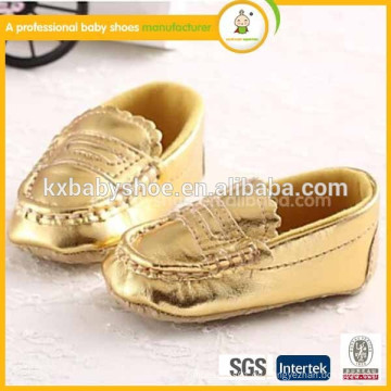 Großhandelsheiße alleinige Neugeborene Babyschuhe der heißen Verkaufsart und weise goldene Farbe